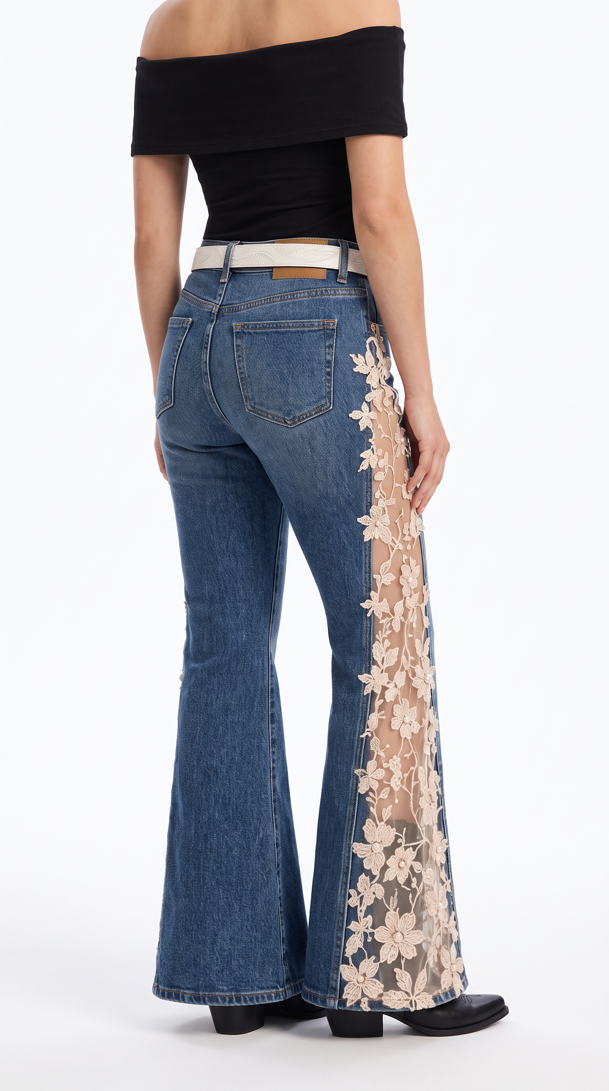 Wildflower Lace Flares Jeans