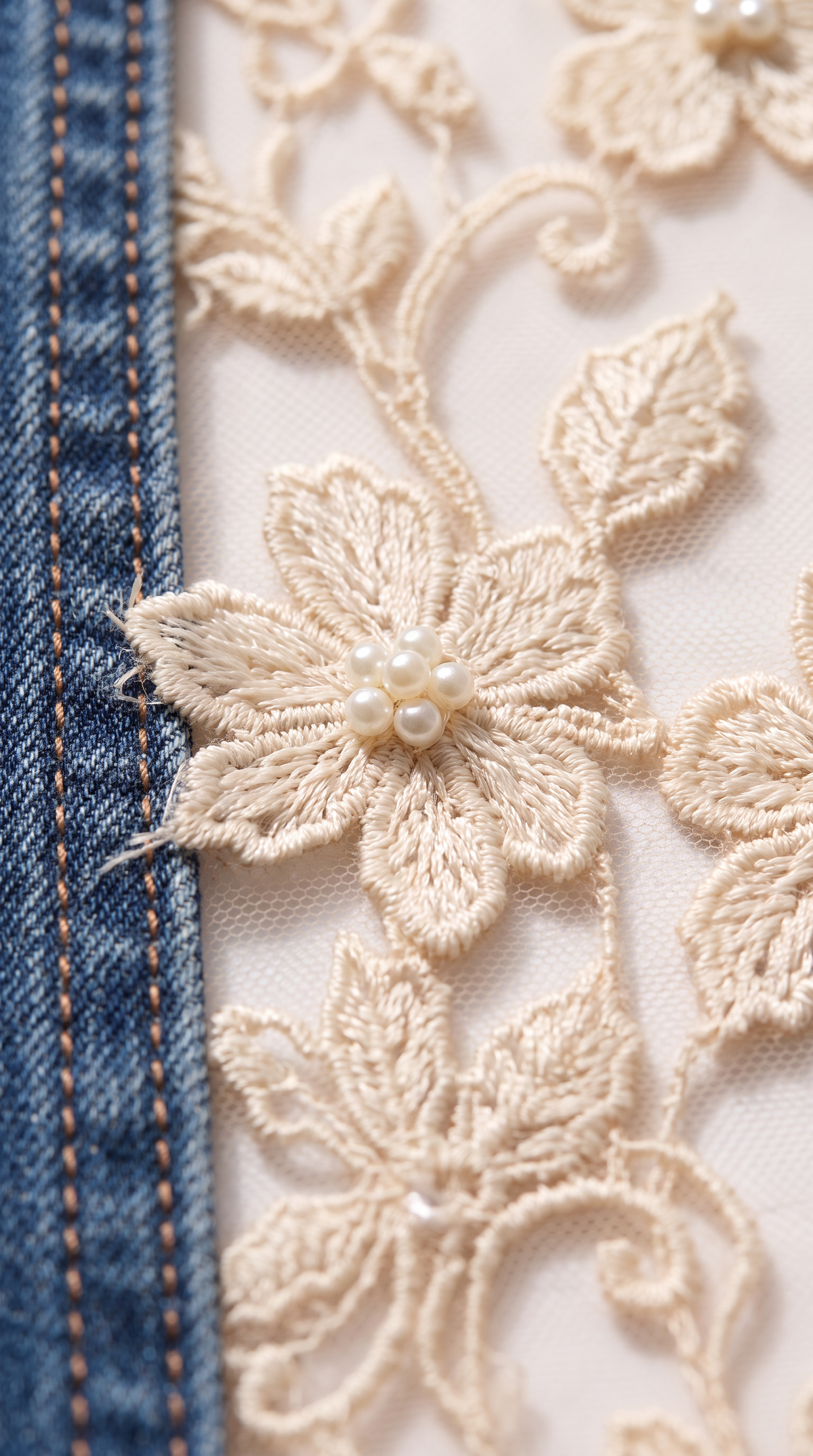 Wildflower Lace Flares Jeans
